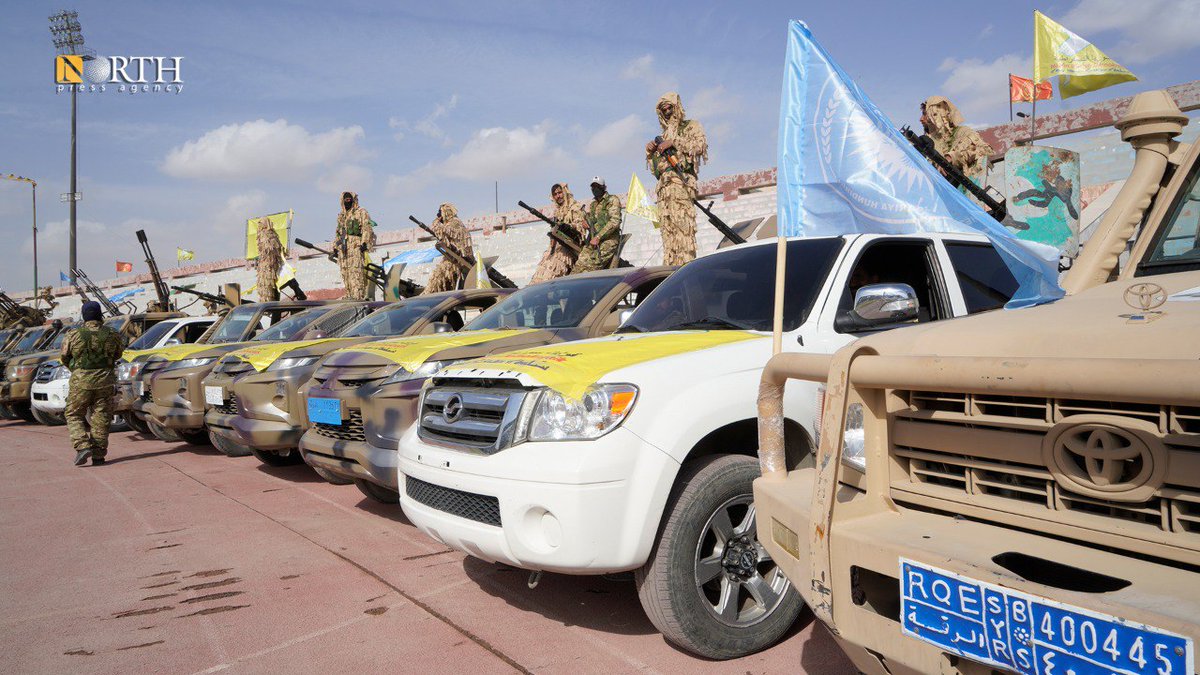 NPA_English's tweet image. #Raqqa celebrates 8 years since liberation from ISIS with an SDF military parade and festivities. #SDF #AANES #Syria #Freedom
Zana al-Ali - #North_Press