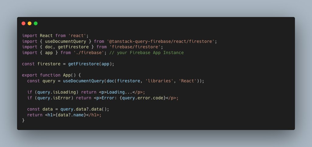 HassanBahatiM's tweet image. Managing Firebase data with React doesn’t have to be hard.

TanStack Query Firebase makes queries, mutations &amp;amp; caching effortless 🔥

#Firebase #React #tanstackquery