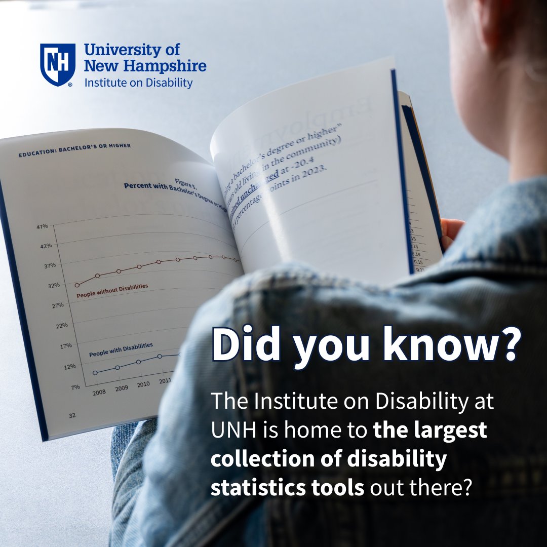 DisabilityStatistics (@disabilitystats) on Twitter photo Each year gives us new opportunities to deepen our understanding of disability. Stats are a tool for equity, a path to accountability, and a foundation for lasting inclusion. View the Center for Research on Disability's Collection: researchondisability.org/annual-disabil…
<a href="/UNHIOD/">Institute on Disability</a> #DisabilityStats Each year gives us new opportunities to deepen our understanding of disability. Stats are a tool for equity, a path to accountability, and a foundation for lasting inclusion. View the Center for Research on Disability's Collection: researchondisability.org/annual-disabil…
<a href="/UNHIOD/">Institute on Disability</a> #DisabilityStats