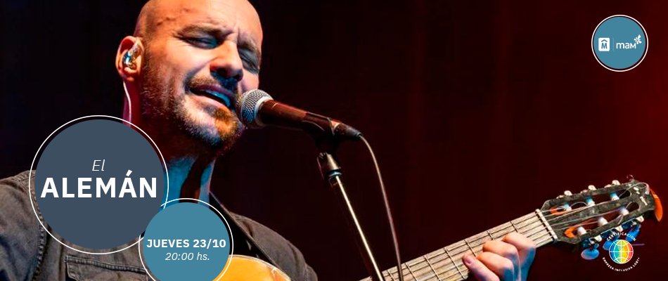 Llega un hermoso jueves espectacular junto al Alemán en vivo desde nuestro escenario de plaza de comidas. 
Imperdible y con entrada libre ✨

📅 Jueves 23 de octubre.
⏰ 20.00 hs.
📍 Escenario Plaza de Comidas.

Los esperamos 😍

<a href="/montevideoIM/">Intendencia de MVD</a>