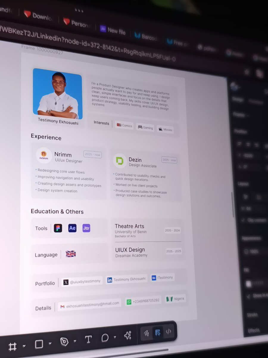 uiuxbytestimony's tweet image. This is the kind of CV that gets you hired.