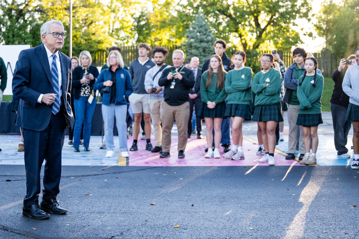 Governor DeWine visited Catholic Central today to help us remind everyone to buckle up!