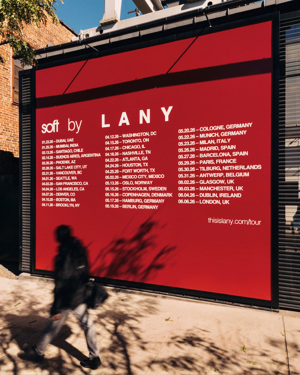 thisisLANY's tweet image. SOFT WORLD TOUR PART 1 PRE-SALE IS NOW LIVE 🚨 THE BEST LANY SHOW EVER 🫂 SEE YA IRL IN 2026

THISISLANY.COM/TOUR