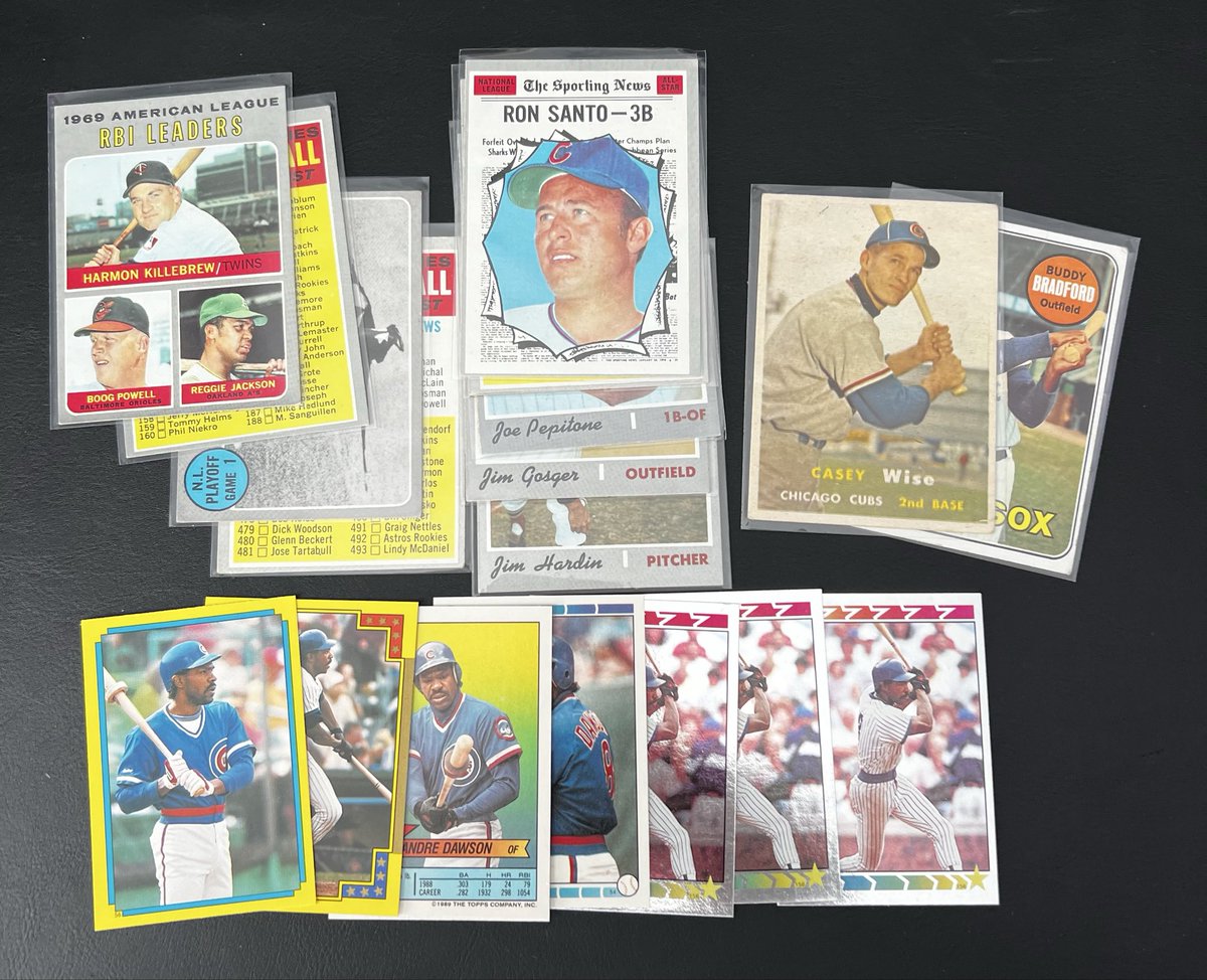 Nice #mailday with some 70’s for the set build from <a href="/WesPothington/">Timothy Poth</a> and then two TCDB trades for some Dawson, a 57 (for a not building the set set build) and the 69 Bradford for my Sox collection. #thehobby