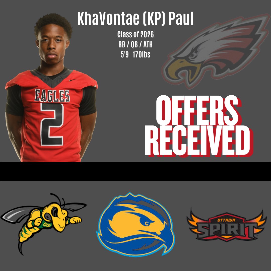 📣 Senior Offers!

Big congratulations to our senior KhaVontae, RB/QB/ATH, on receiving offers to play at the next level! Your hard work, leadership, and dedication on and off the field are paying off — and we couldn’t be prouder.

The Ironwood family is behind you every step of