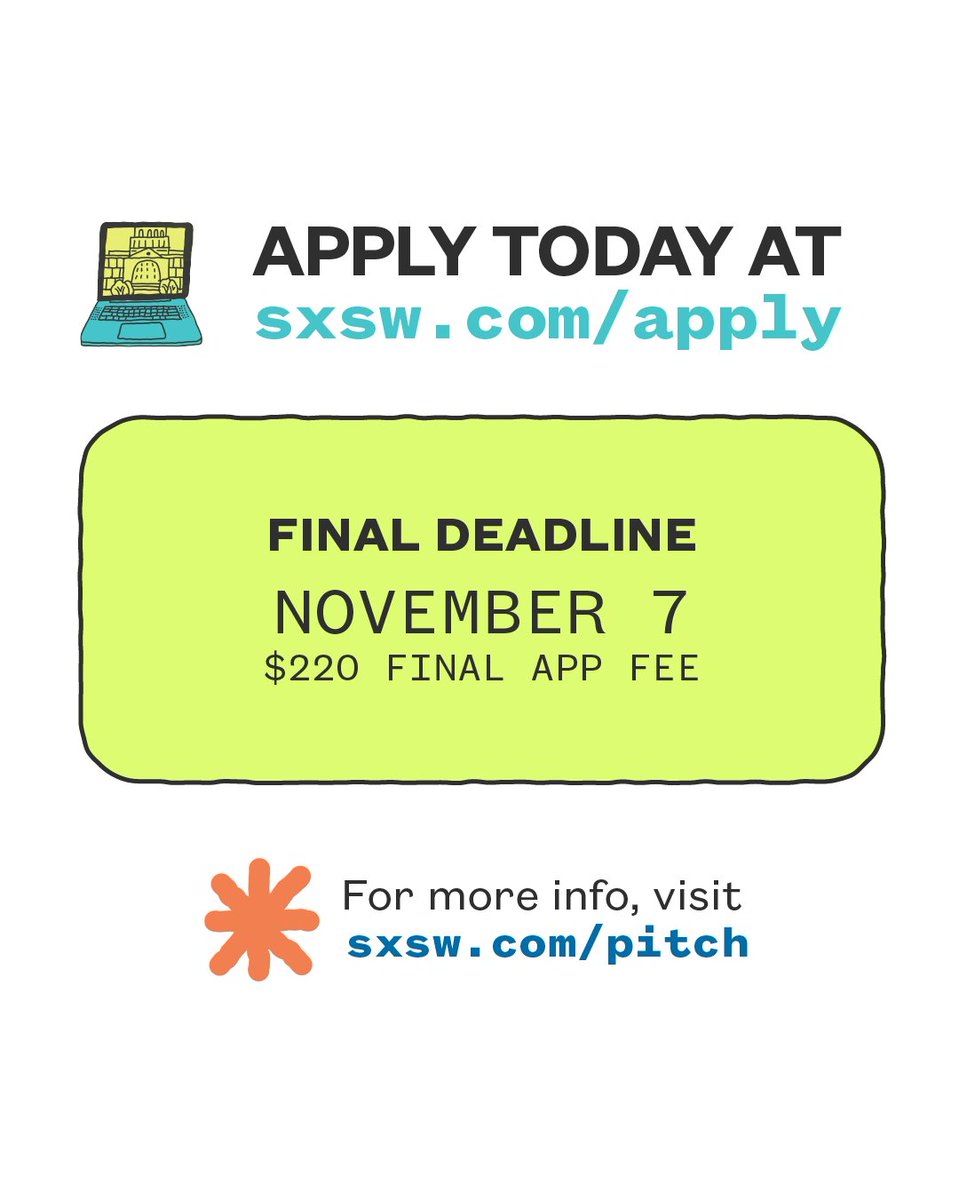 Calling All Startups!

Applications are now open for <a href="/sxsw/">SXSW</a> Pitch 2026 — one of the world’s premier showcases for innovative technology and disruptive ideas.

Don’t miss it — apply now: sxsw.com/pitch

#SXSW2026 #SXSW