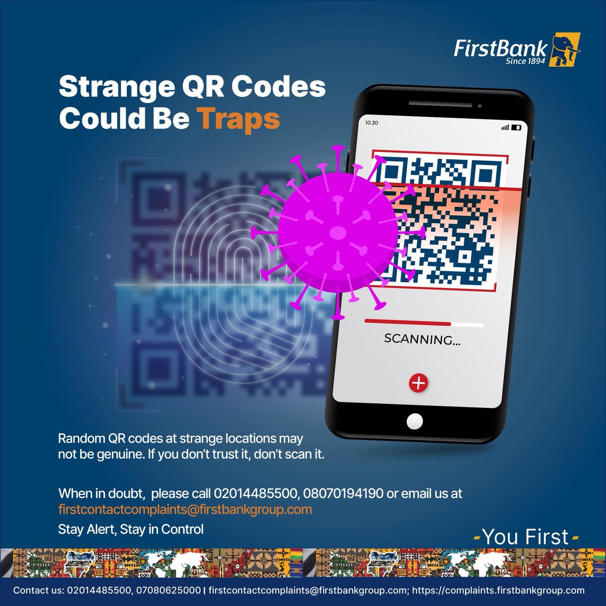 FirstBankngr's tweet image. QR codes are meant to make life easier, but scammers are twisting them into traps.
A quick scan in the wrong place could open the door to fraud.
If you can’t verify where a code came from, it’s not worth the risk. 
Protect your data, protect your money.
 #FirstBank #YouFirst