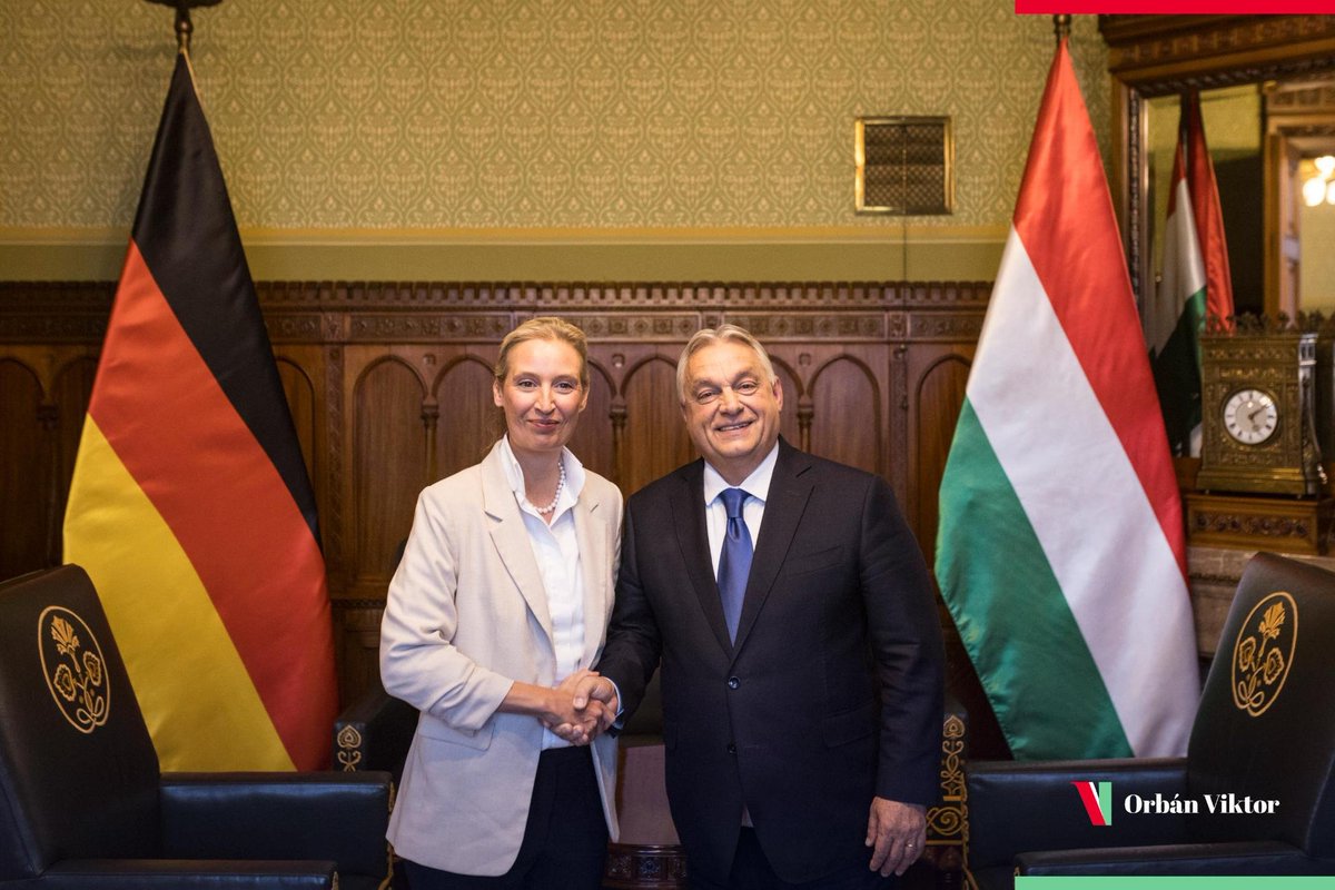 Alice_Weidel's tweet image. Es ist wichtig, Partnerschaft und Freundschaft in Europa nicht nur zu predigen, sondern sie auch zu leben. Umso mehr freue ich mich, heute Gast in Ungarn bei @PM_ViktorOrban sein zu dürfen.