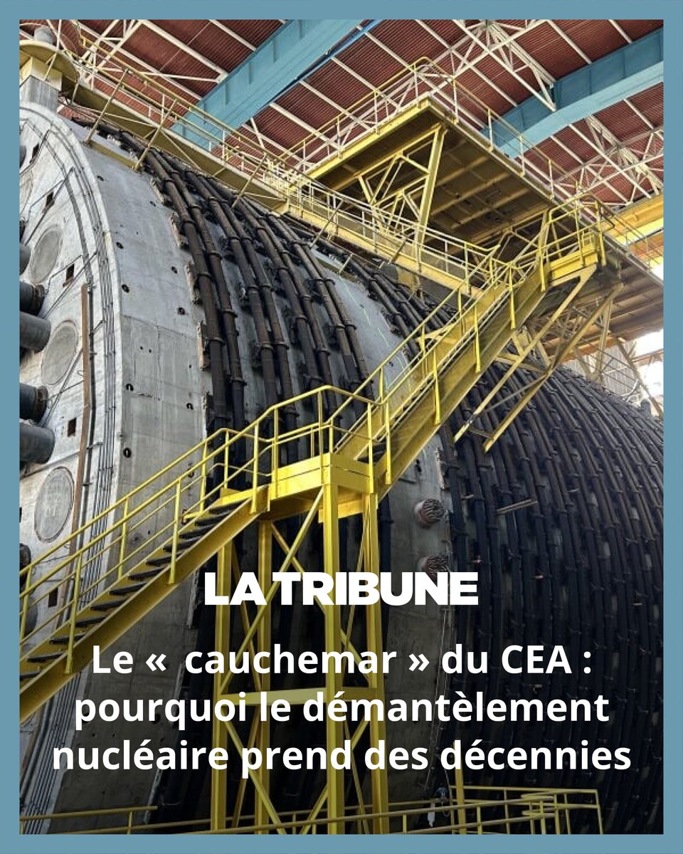 LaTribune's tweet photo. 🗓️ #RECIT - Sous la nef monumentale du réacteur G2, le CEA affronte un défi bien vivant : démanteler l’héritage d’un demi-siècle d’atome militaire et civil.
✍️ Par @Marinegdlr et @Julietteraynal
➡️ À lire ici : https://t.co/tPvEcs3kkM https://t.co/kMzwKrwIEf