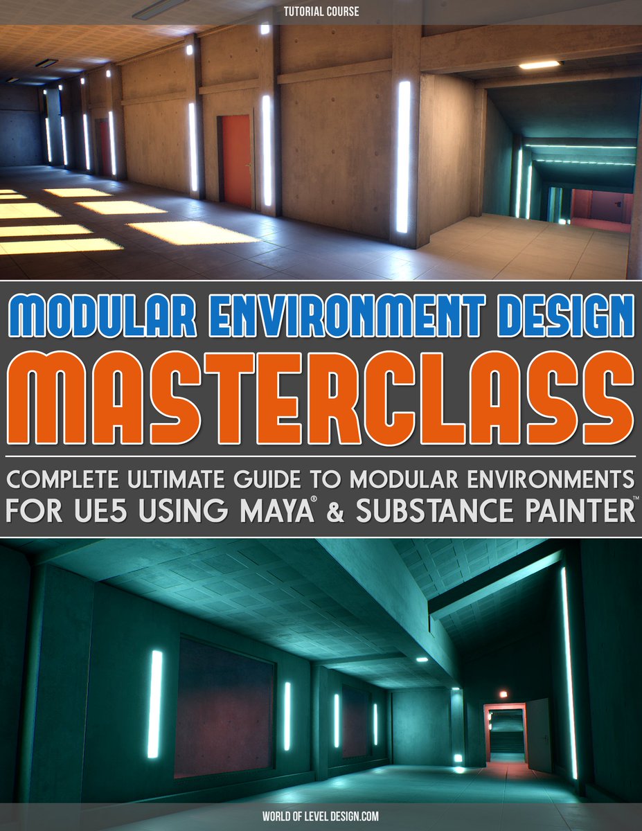 GameLevelDesign's tweet image. "Modular Environment Design Masterclass" tutorial course is now available.

Includes:
▪️Comprehensive Masterclass
▪️Full Modular Asset Creation Pipeline
▪️Step-by-Step Workflow
▪️37 Videos
▪️12+hrs of Detailed Instructions

Download. Watch. Learn. Create. worldofleveldesign.com/store/modular-…