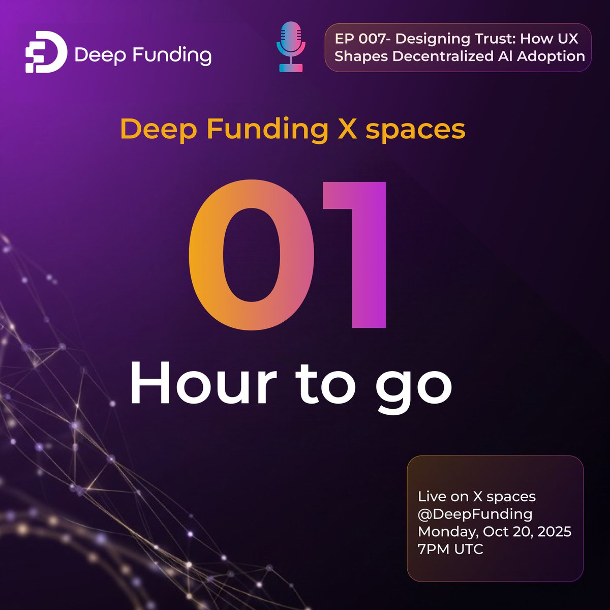 1 HOUR TO START! 🚨
The UX decisions that determine whether communities adopt or abandon decentralized AI.
Join us HERE: x.com/i/spaces/1gqGv…
#AIDeconstructed #DesigningTrust #DeepFunding
<a href="/SingularityNET/">SingularityNET</a> <a href="/waythingswork/">waythingswork</a> <a href="/EkwereMariam/">MAE the deep thinking kid</a>
