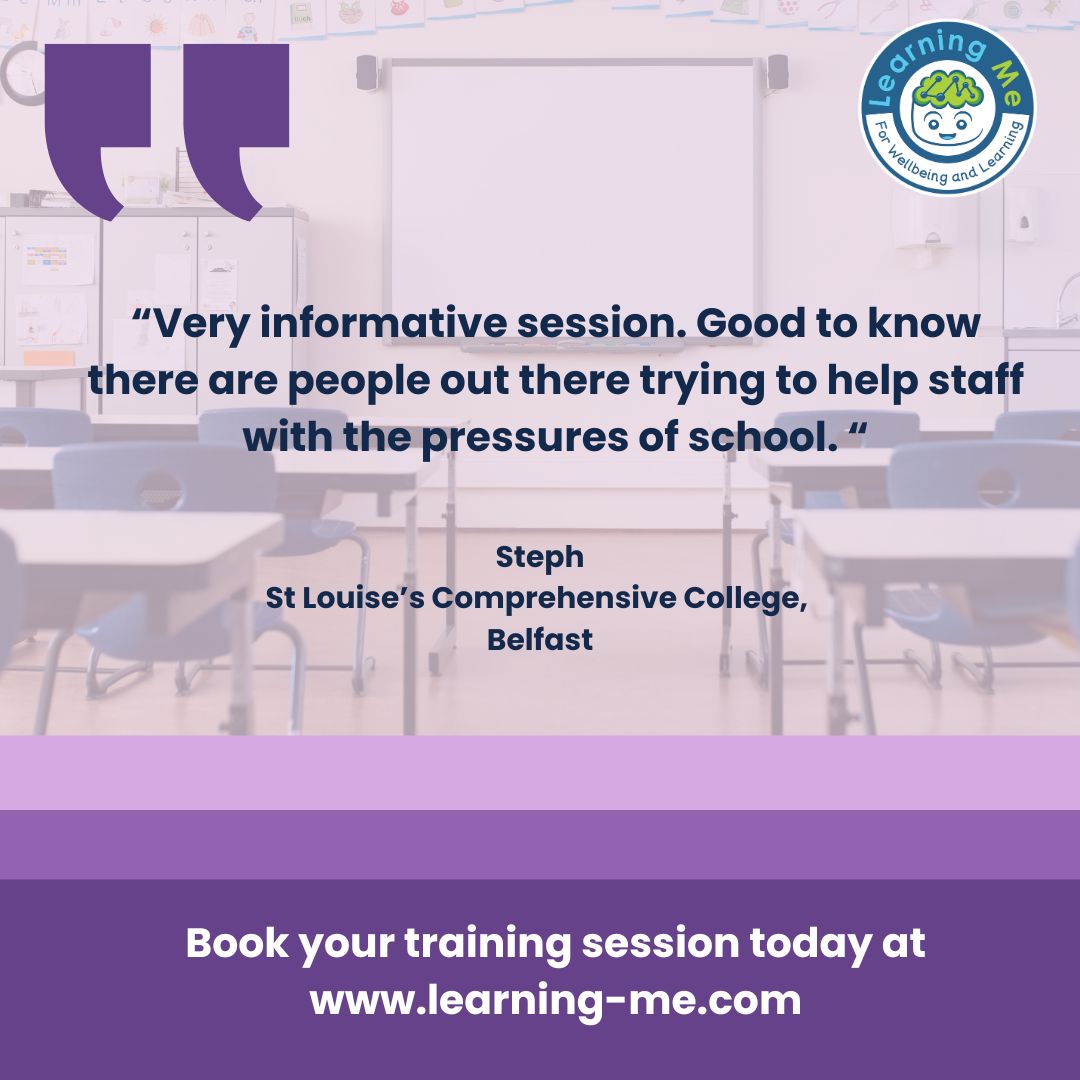 LearningMeEdu's tweet image. Steph from St Louise&apos;s Comprehensive College in Belfast recently participated in a teacher training session with us, and very kindly offered this feedback:

&quot;Very informative session. Good to know there are people out there trying to help staff with the pressures of school.&quot;