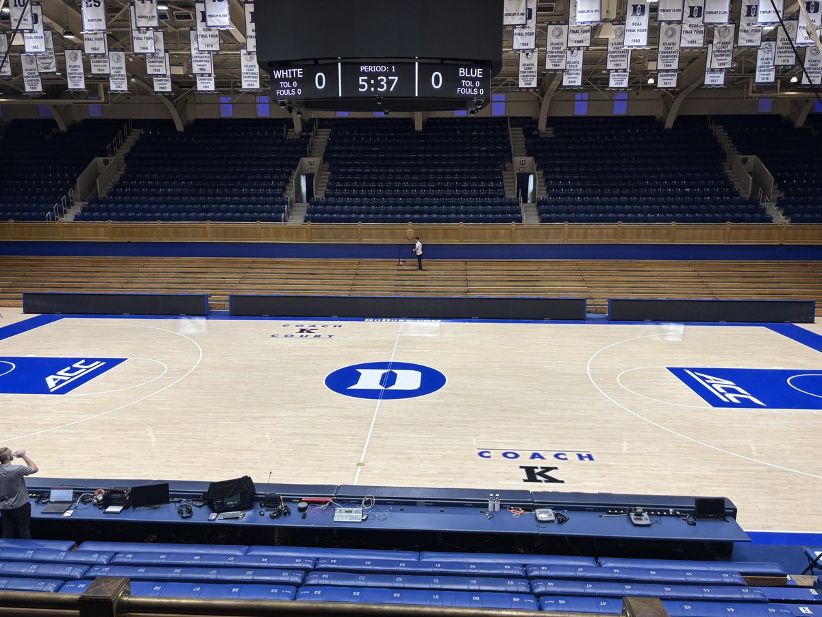Thanks to Duke for having me at practice today