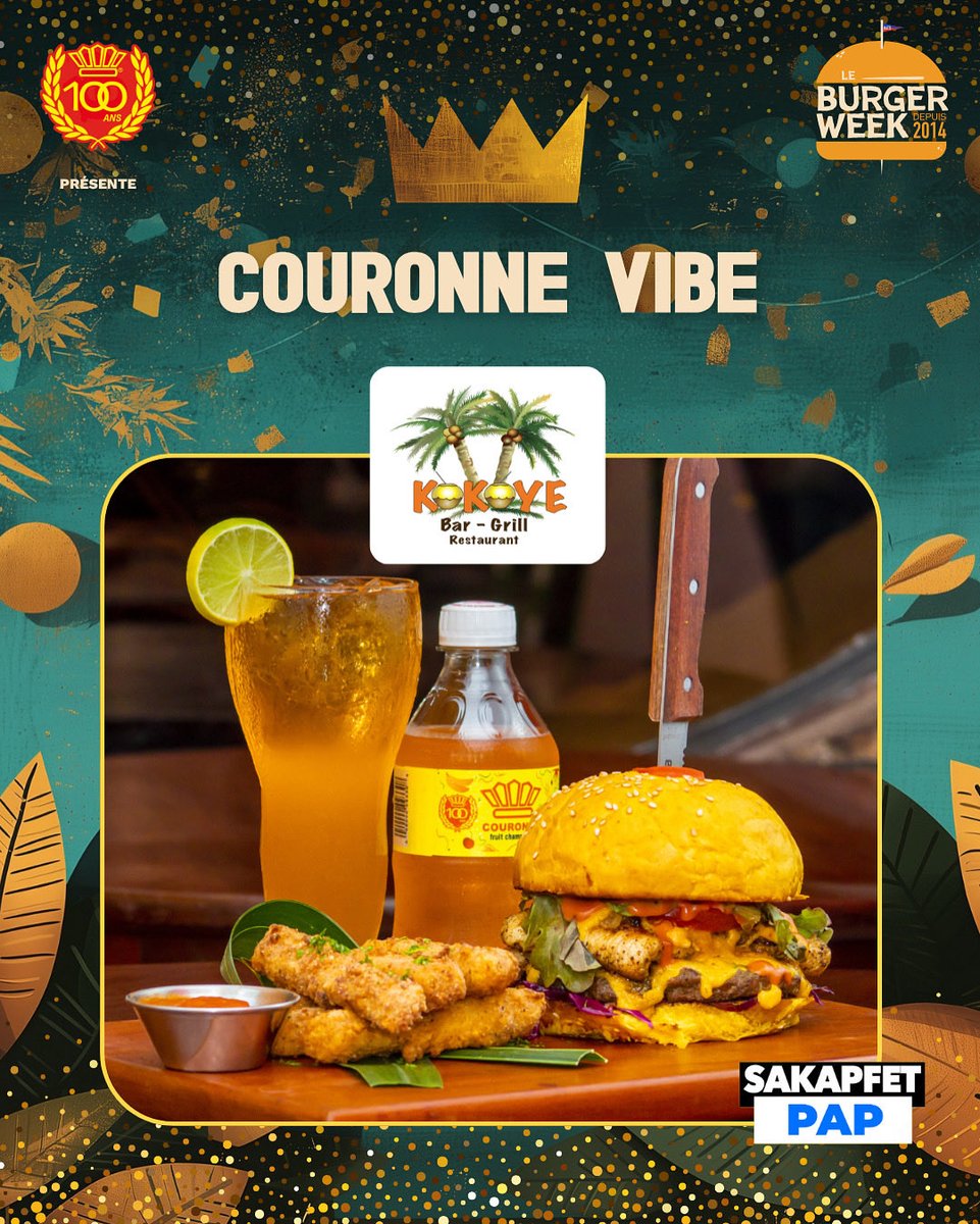 @sakapfet_pap a parcouru bon nombre de restaurants à la recherche de la meilleure @cola_couronne VIBE ! Et selon l'équipe c'est <a href="/kokoyehaiti/">Kokoye | Bar & Grill</a> qui a réussi à se démarquer ! Bravo à toute l'équpie pour l'ambiance que vous avez créé pour les festivaliers de Burger Week.