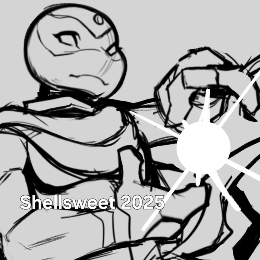 Shellsweeet's tweet image. Lunch break doodling! #tmnt