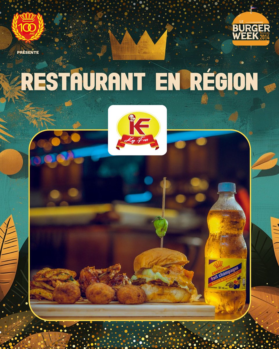 Une nouvelle catégorie, car on souhaite bien étendre le Burger Week Haïti partout au pays un jour. Alors c'est @kayfounrestaurant qui remporte le prix du restaurant en région s'étant le plus illustré. Bravo 

#LeBurgerWeekHaiti