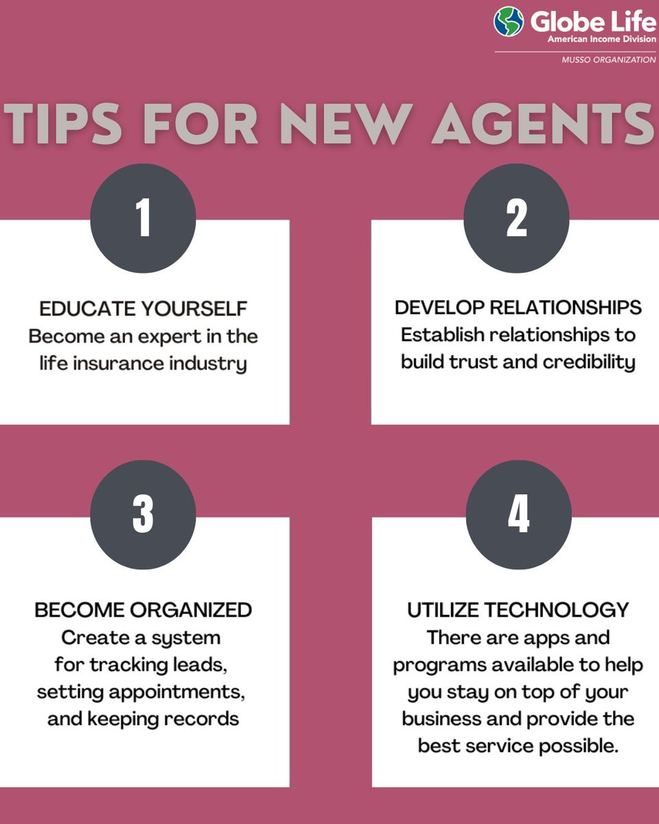 MussoOrg's tweet image. 🌟🚀 New agents, your time to shine is now! 💼 Learn, connect, stay organized, and use the tools that lead to success. #MussoOrganization #GlobeLife #AgentSuccess