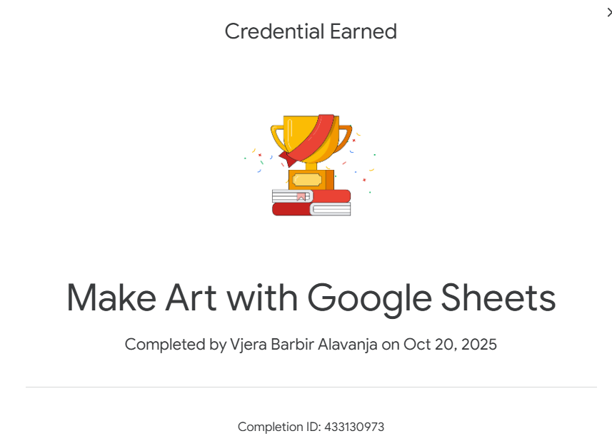 Make Art with Google Sheets edu.exceedlms.com/student/award/…
