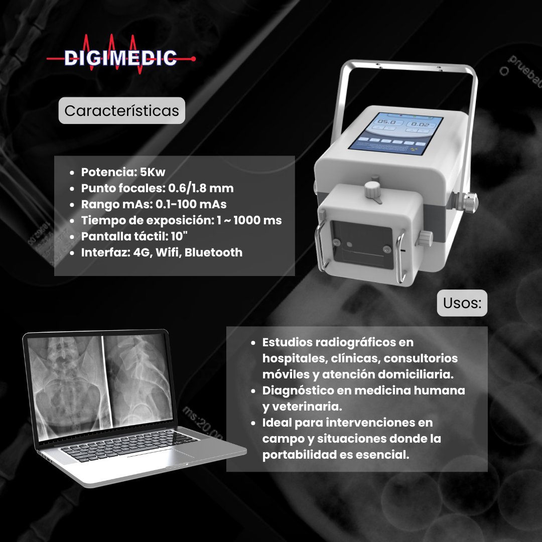 📷 Potencia digital, resultados precisos.
El Canis 5C de iRay Technology transforma la forma de diagnosticar en humano como en veterinaria con imágenes de alta definición, rapidez y confiabilidad.
Ideal para clínicas que buscan precisión, rendimiento y tecnología de vanguardia.