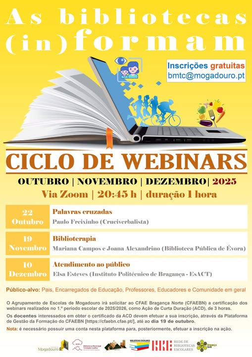 Na próxima quarta-feira, teremos um "webinar" da RBE dedicado às palavras cruzadas. As incrições já estão abertas. ❤️
