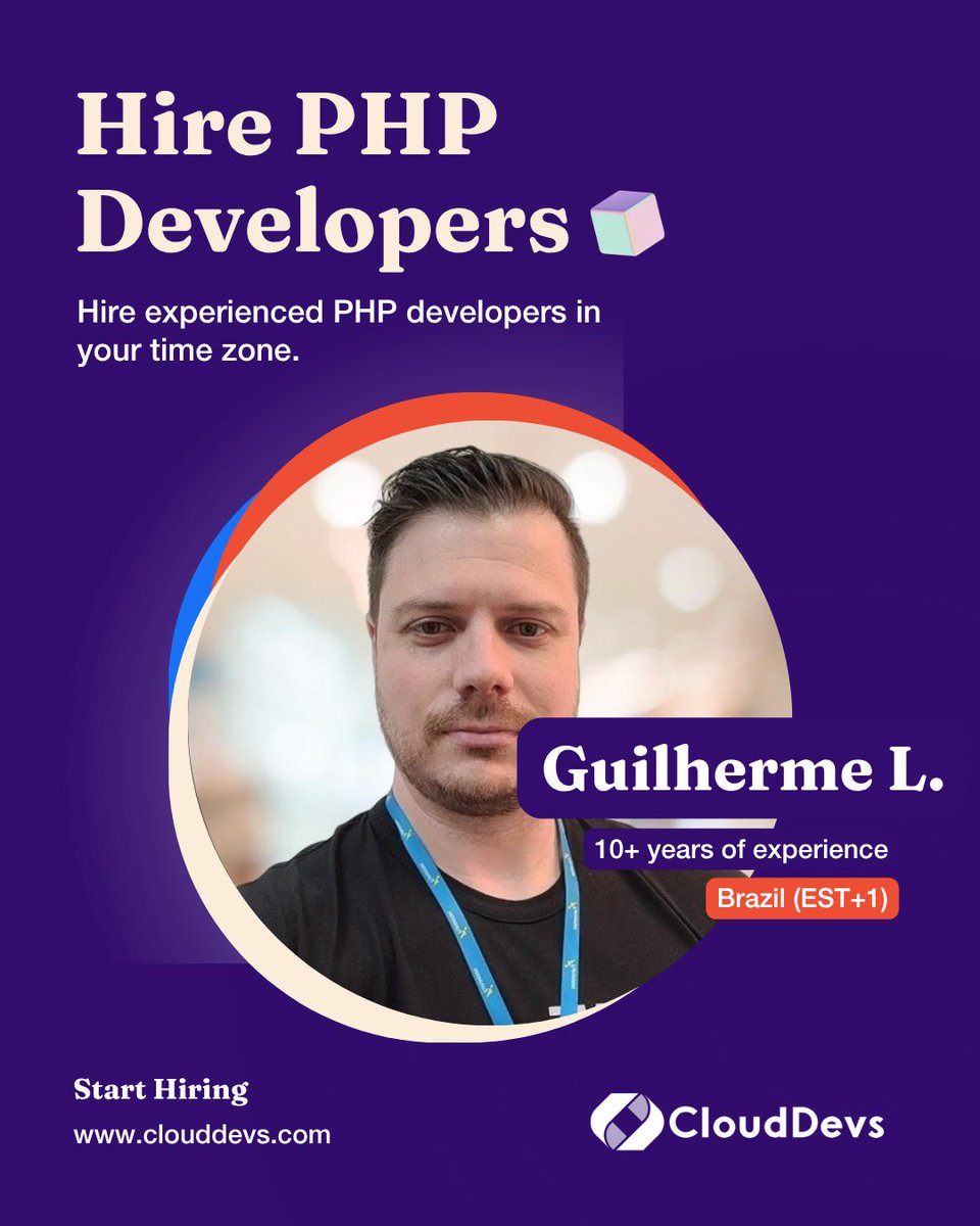 Clouddevs's tweet image. 👨‍💻 Looking for a PHP developer?

With CloudDevs, match with top PHP engineers and:

✅ Hire in 24 hours

✅ Save 60%

✅ Hire in your time zone

✅ Get started for free!

Hire experienced PHP developers on flexible rolling contracts with CloudDevs.com