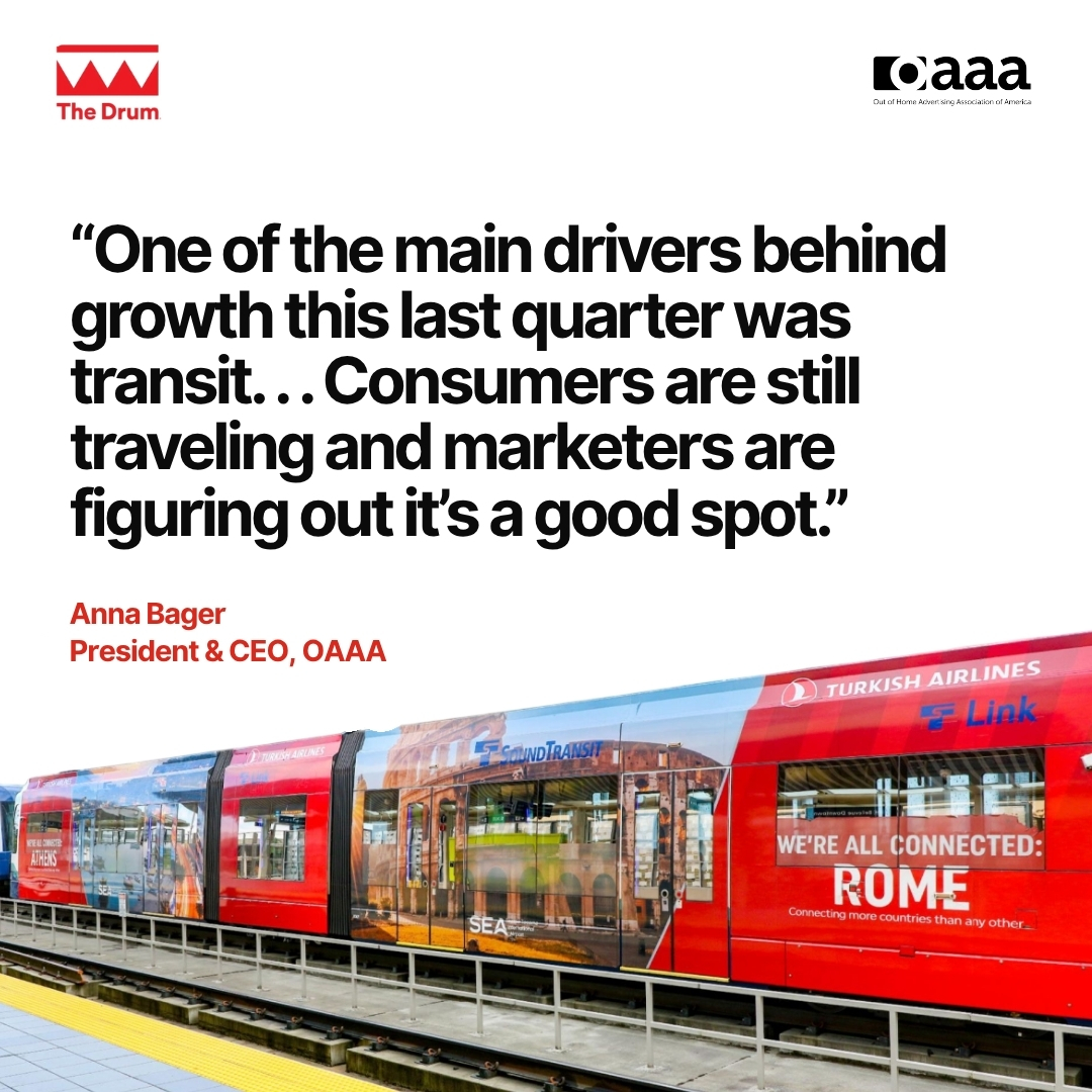 In a new feature from <a href="/TheDrum/">The Drum</a>, OAAA's Anna Bager unpacks the six key trends fueling the industry’s almost $10B milestone and relevance in today’s fragmented media landscape. 📈 thedrum.com/news/2025/10/1…