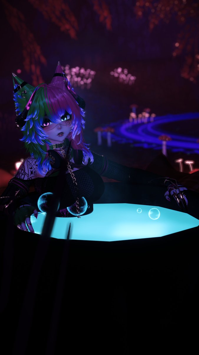 MothStyx's tweet photo. God I'm obsessed with how these turned out 😊#vrchat #VRC #VRChatPhotography 
Avi: Seer by Bambi
Worlds: The Everfall Home and Thad Magic Mirrors https://t.co/fAqt1Zpb98