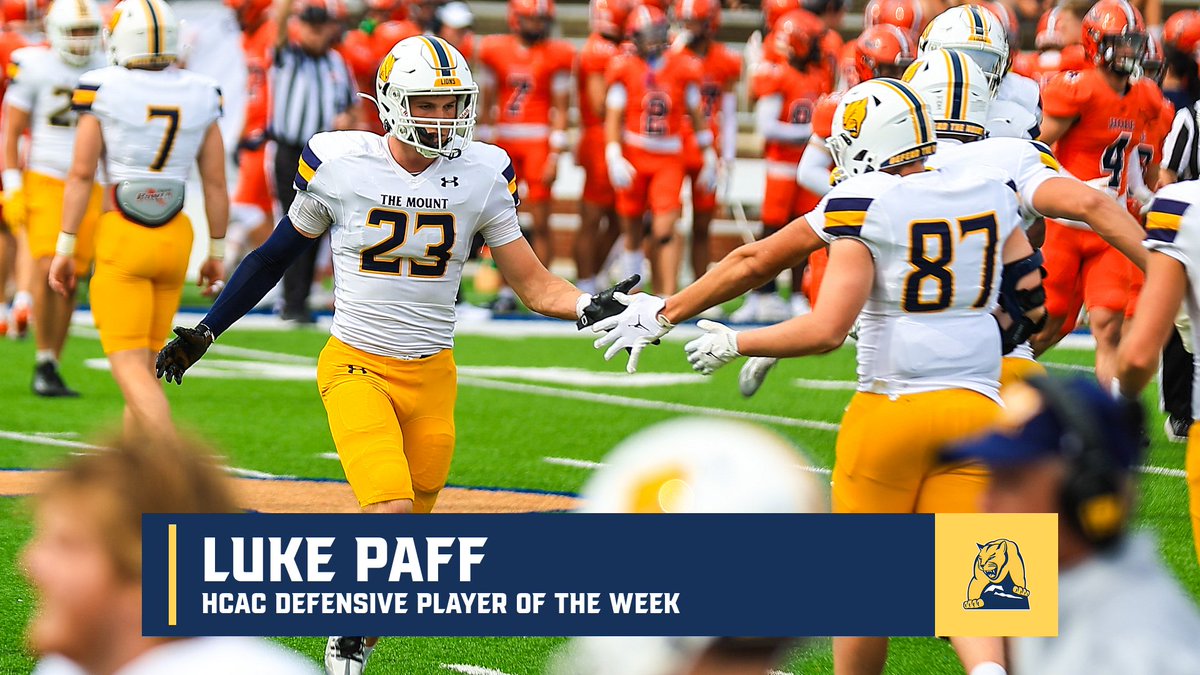 Mount St. Joseph University Athletics (@msj_lions) on Twitter photo Luke Paff has been named HCAC Defensive Player of the Week! He recorded 13 tackles, including 9 solo tackles and 1 sack. Luke Paff has been named HCAC Defensive Player of the Week! He recorded 13 tackles, including 9 solo tackles and 1 sack.