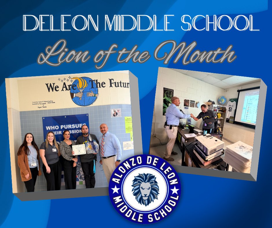 🦁 Congrats to Mr. Solis, our Lion of the Month for September! A dedicated teacher who goes above &amp; beyond for our Lions every day. Thank you for your passion, heart, and ROARing excellence! 💛💙 #LionOfTheMonth #One Pride