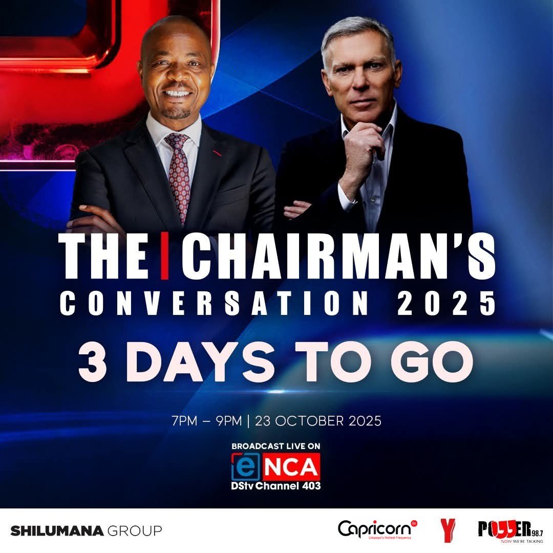 Dee Nkomo 🇿🇦 (@deenkomo_) on Twitter photo #TheChairmansConversation 2025 with Mr <a href="/MkhariGiven/">Given Mkhari</a> broadcasting LIVE on <a href="/eNCA/">eNCA</a>, <a href="/Powerfm987/">POWER 98.7</a> & <a href="/CapricornFM/">Capricorn FM</a> . Don’t miss the insights, the vision, and #ThePowerOfNow with Adrian Gore. #GoreOnPower #TheChairmansConversation 2025 with Mr <a href="/MkhariGiven/">Given Mkhari</a> broadcasting LIVE on <a href="/eNCA/">eNCA</a>, <a href="/Powerfm987/">POWER 98.7</a> & <a href="/CapricornFM/">Capricorn FM</a> . Don’t miss the insights, the vision, and #ThePowerOfNow with Adrian Gore. #GoreOnPower