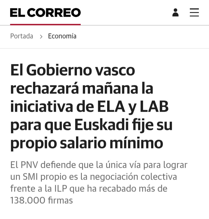 Hau berresten bada @EAJPNV eta <a href="/socialistavasco/">Socialistas Vascos - Euskal Sozialistak / ❤️</a> ren beste eraso bat autogobernu eta langile klasearen ongizateari, bereziki lan eta bizi baldintzarik okerrenak dituztenetzat.

Ea nola justifikatzen duen EAJk burujabetza mugatzea eta PSEk bizi-baldintzak kaskartzea edo ez hobetzea