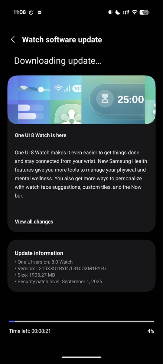 tech_that_out's tweet image. One UI 8 is here for Galaxy Watch 7