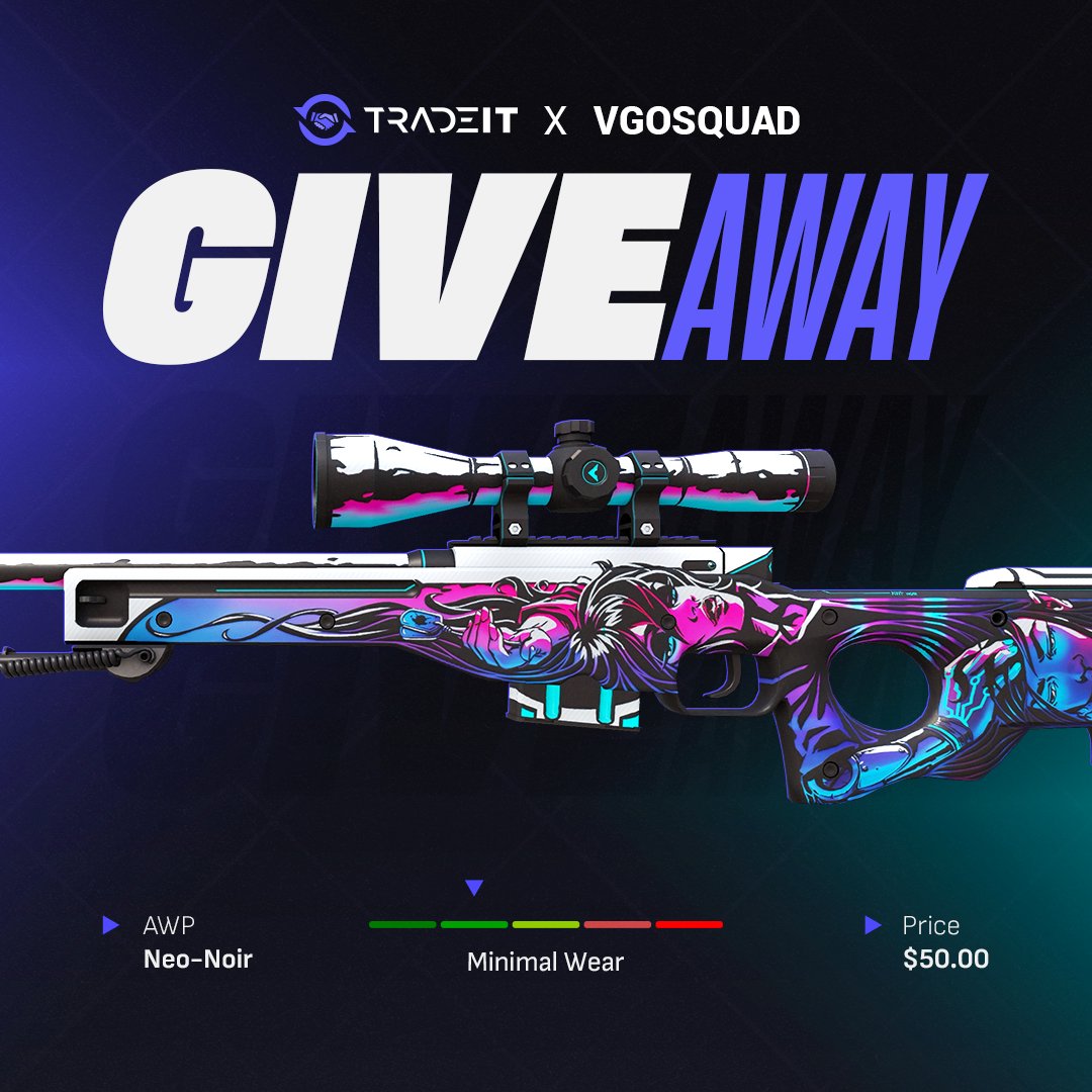 vgosquadkick's tweet image. 🎉 $50 GIVEAWAY! 🥳
To enter:
✅ Follow me & @tradeit_gg
✅ Like, Tag a friend & Retweet
Giveaway ends in 5 days! ⌛️