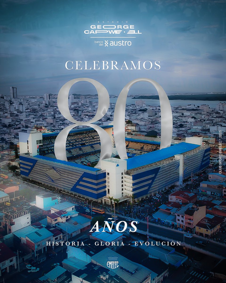 🏟️ 80 AÑOS DE LA CALDERA... EL CAPWELL ⚡

Ocho décadas de latidos azules, de voces que hicieron eternidad. Aquí, donde el sueño de un gigante y su pasión, el deporte, se volvió leyenda. 💙

La Gloria nunca duerme, porque entre las paredes del estadio, se encuentra la energía que