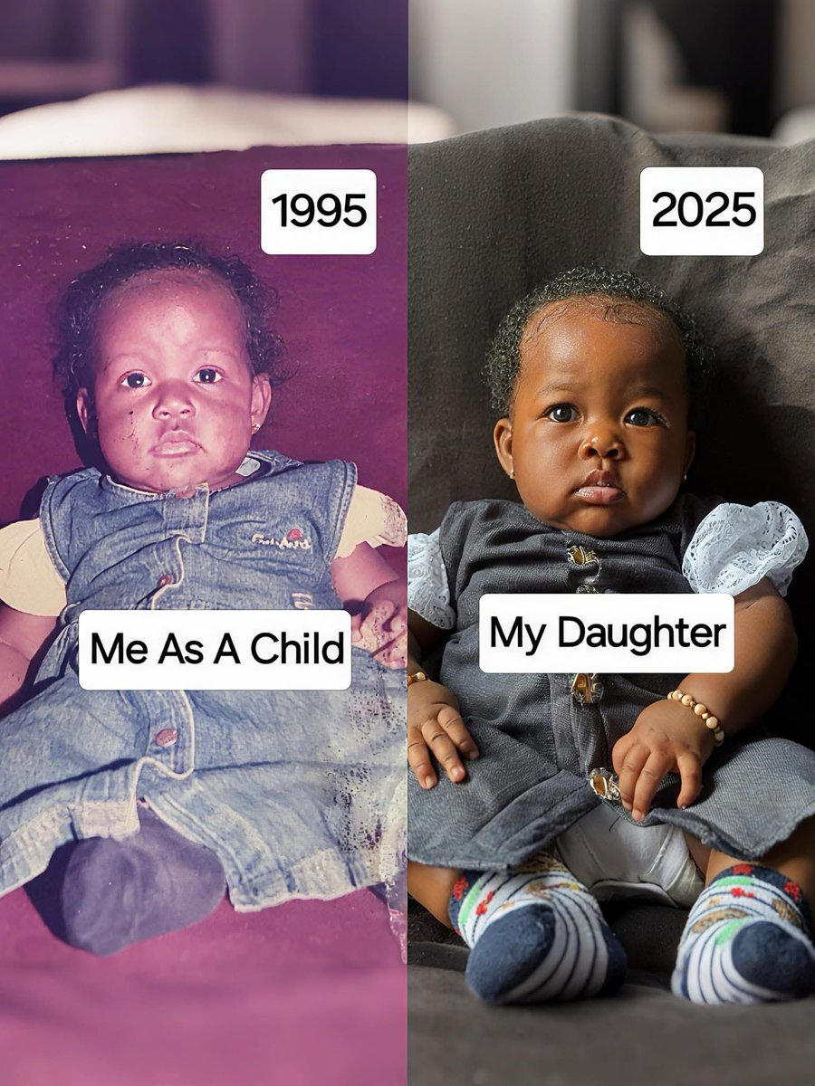 Its_Yhettyqueen's tweet image. Me as a child vs My Daughter
She copied and pasted her whole face
Damn!!! 🔥