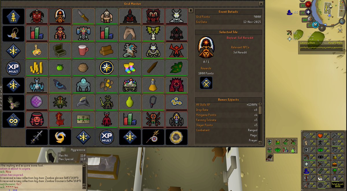 Melee Only 1 Defence Pure build is coming along well. Only allowed to use mage/range where melee is impossible - also randomised linking skills which is how ranged and mage get levels