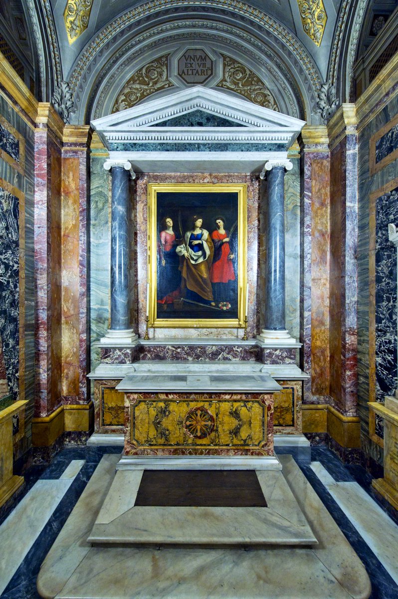 Hoy es Santa Irene de Tancor. Aquí está junto a Santa Catalina y Santa Engracia en San Antonio de los portugueses de Roma.