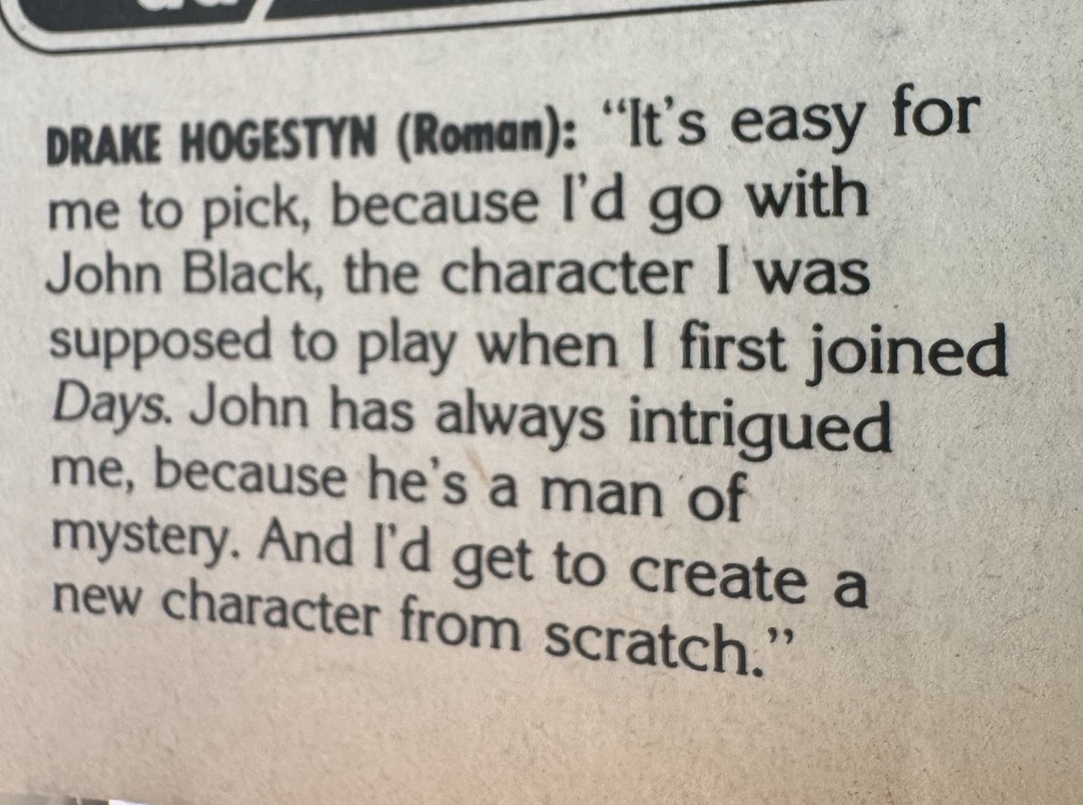 Classic Days Of Jarlena (@classicdays80s) on Twitter photo If Drake couldn’t play Roman Brady who would he play? An insightful answer in 1988 #jarlena If Drake couldn’t play Roman Brady who would he play? An insightful answer in 1988 #jarlena