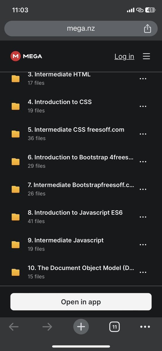 SojiburRah69400's tweet image. 🎓 Free Fullstack web development courses just for you!
- 💻 HTML
- 🎨 CSS
- 🚀 JavaScript
- ⚛️ React
- 💡 jQuery
- 🐙 Git & GitHub
- 🌐 APIs
- ⚙️ Node.js
- 📊 SQL
- ➕...and more!
Here’s how to claim:
1️⃣ Like & repost
2️⃣ Reply with "Code"
(Follow me so I can DM you directly)