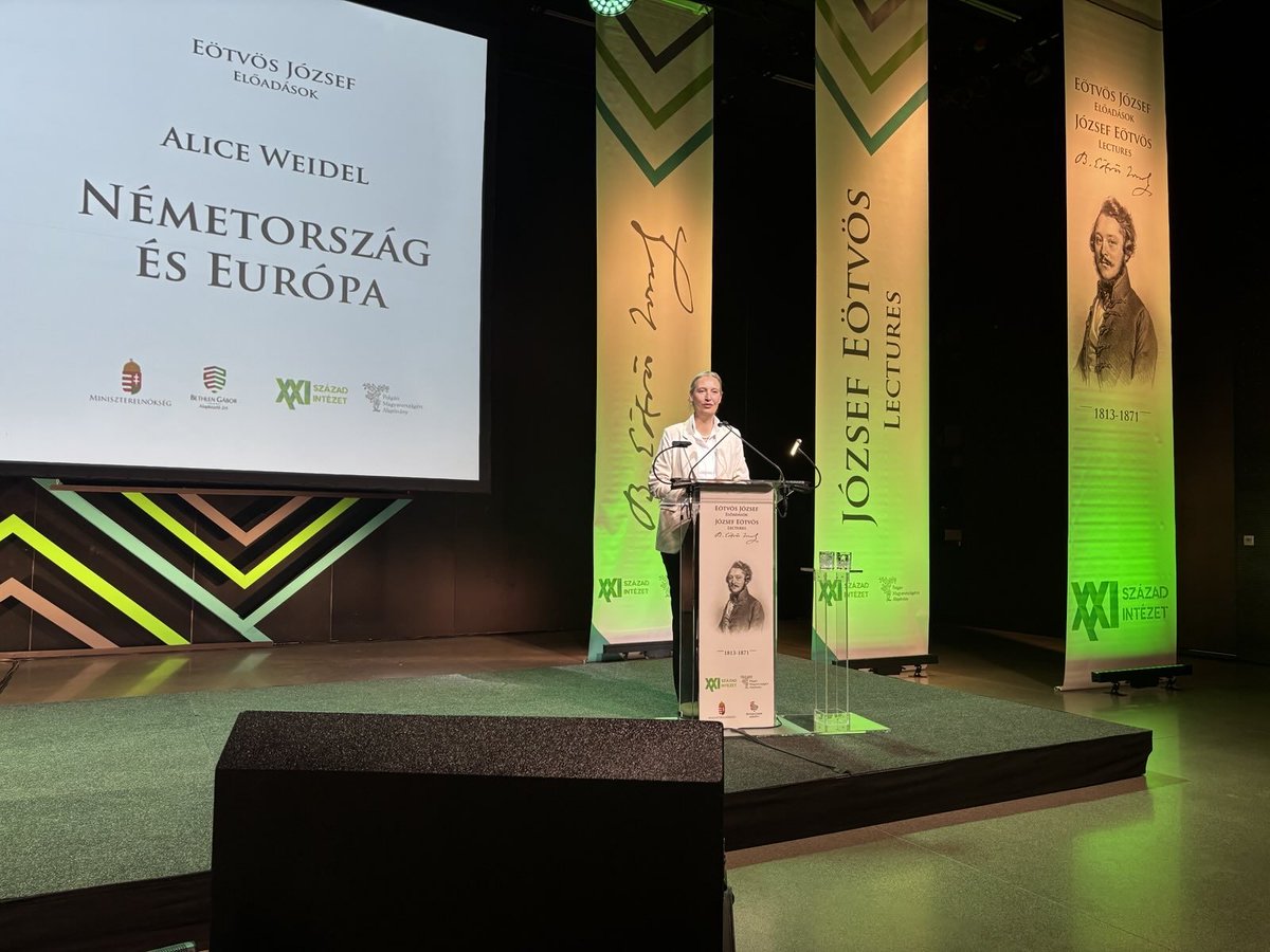 Alice_Weidel's tweet image. Es ist mir eine große Ehre, heute in Budapest bei den Eötvös-József-Vorlesungen über Deutschland und Europa zu sprechen. Danke an @PM_ViktorOrban und Maria Schmidt für die Einladung.