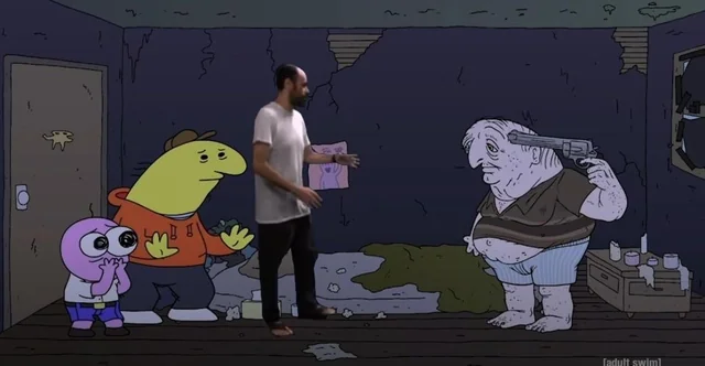 me wearing my non cellshaded skin in springfield