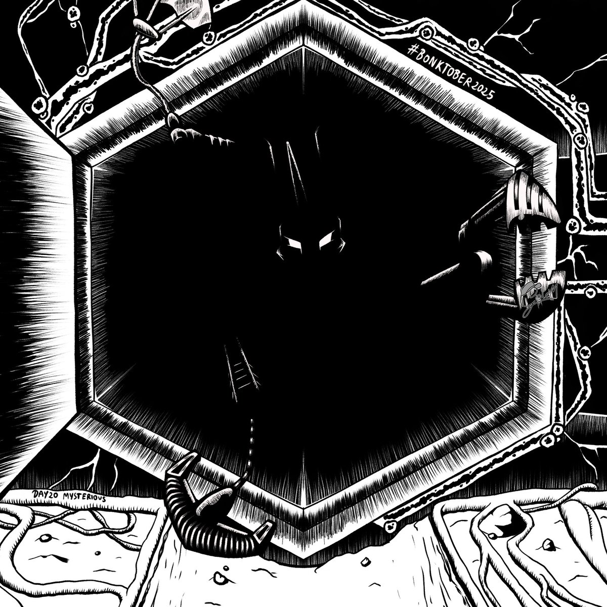 Graphic_GoleM's tweet image. The Archives must have been breached!
What did you have in there?
Everything...
Day 20: Mysterious
#Inktober #Inktober2025 #Bionicle #Bonktober #Bonktober2025 #Lego #Krahka #MetruNui #archives