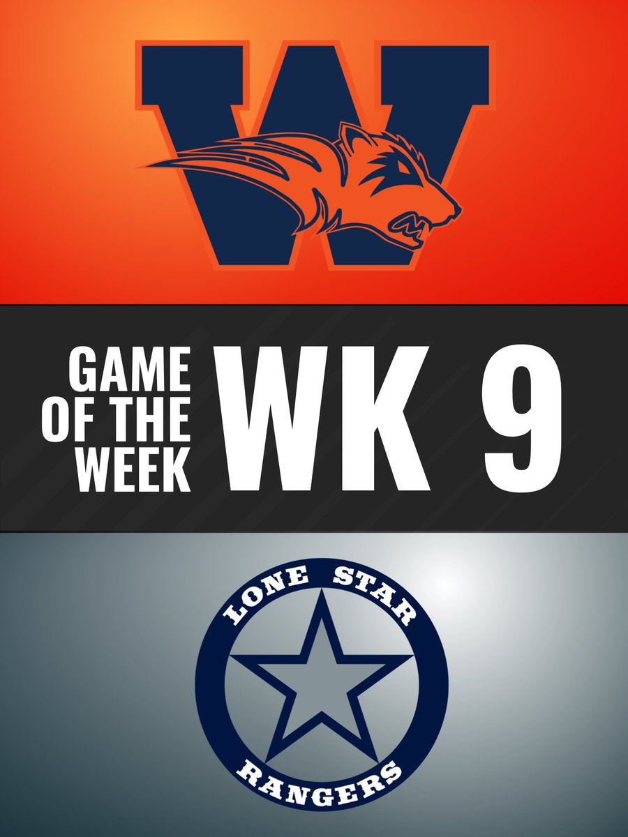 🏈 WEEK 9 - GAME OF THE WEEK
<a href="/LSHS_FBRecruits/">Lone Star HS Football Recruiting</a> 5-0 (7-0) vs <a href="/WHSFBRecruiting/">Wakeland HS Football Recruiting</a> 6-0 (8-0) 
🗓️Friday 10/24
⏰7:00pm
🏟️Kuykendall
#FriscoFootball
