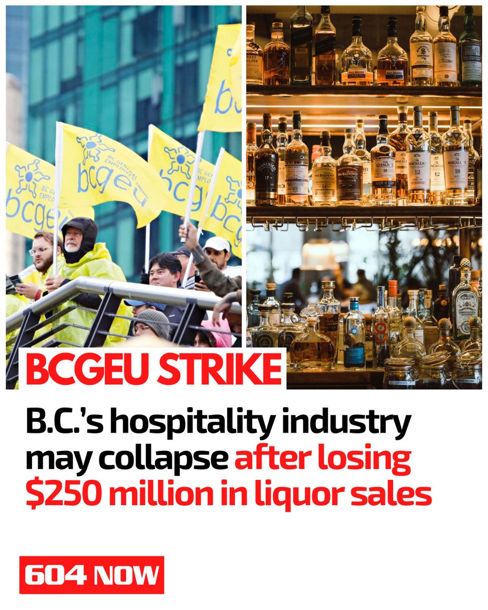 B.C. bars are running dry. 🍺 

After 7 weeks of the BCGEU strike, alcohol distribution has stalled across the province. No vodka, gin, whisky—even Guinness is gone. With liquor stores closed and orders blocked, some say this could break the hospitality sector.