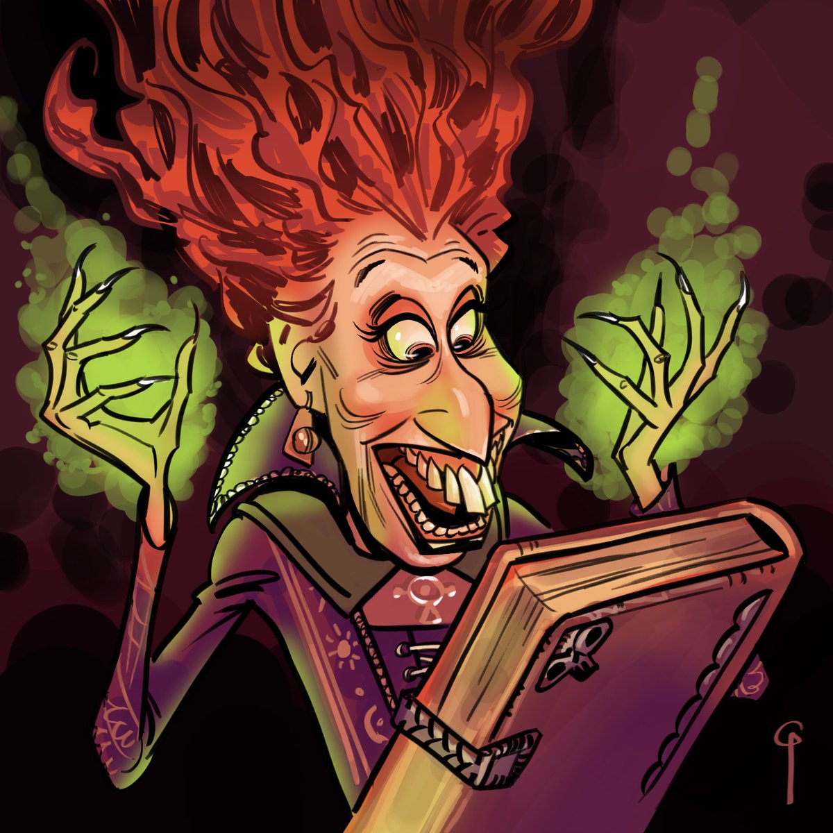 FamousFrames's tweet image. "Oh cheese and crust!" Get into the Halloween spirit with this Hocus Pocus illustration by Famous Frames artist Victor Gatmaitan.