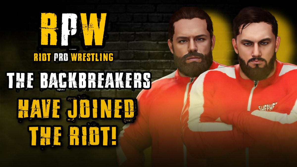 BREAKING NEWS! 

<a href="/BackBreakers2K/">The Back Breakers</a> have JOINED THE RIOT! 

These two men have BROKEN backs all over. Whether it is APW, VPW, FIC, XWS. It doesn't matter where they go, Dragic &amp; Shepard make an impact! 

We welcome them to the team!

#JOINTHERIOT #RiotPro