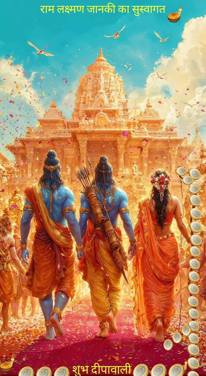 झिलमिलाते दीपों की आभा से प्रकाशित

ये दीपावली आपके घर आँगन में.

धन धान्य सुख समृद्धि और ईश्वर

का अनंत आशीर्वाद लेकर आए….!!

शुभ दीपावली 🙏✨☺️