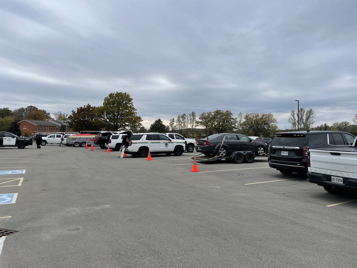 On Sunday, October 19, 2025, the #HaldimandOPP teamed up with <a href="/ONtransport/">Ontario Ministry of Transportation</a> officers from Hamilton and Niagara for a high-impact inspection blitz in the Cayuga community.
20 inspections completed
19 charges laid -  emissions, improper braking system
12 vehicles taken out of