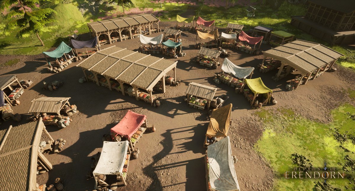 erendorn's tweet image. An update brings the marketplace of Erendorn to life, as new and refined assets make their way into the engine. From canopy stalls to wooden structures, these additions enhance the market’s lived-in feel and bustle of daily trade.
#gamedevs #indiegames #indiedev #unrealengine