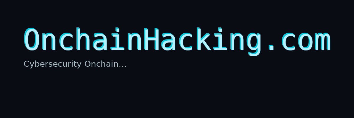 RektDad1's tweet image. OnchainHacking.com 

(Cybersecurity Onchain…)

#onchain #OnchainTrading #Onchain